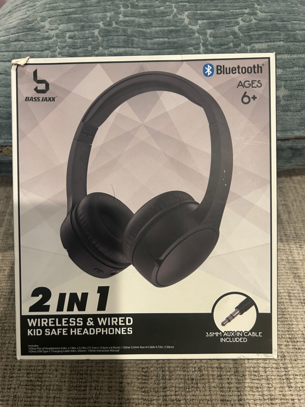 Kids Bluetooth & Wired Headphones — Black